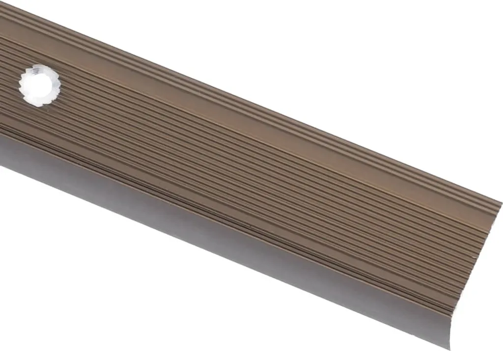 Nez de marche pour escalier aluminium marron 100cm finition L