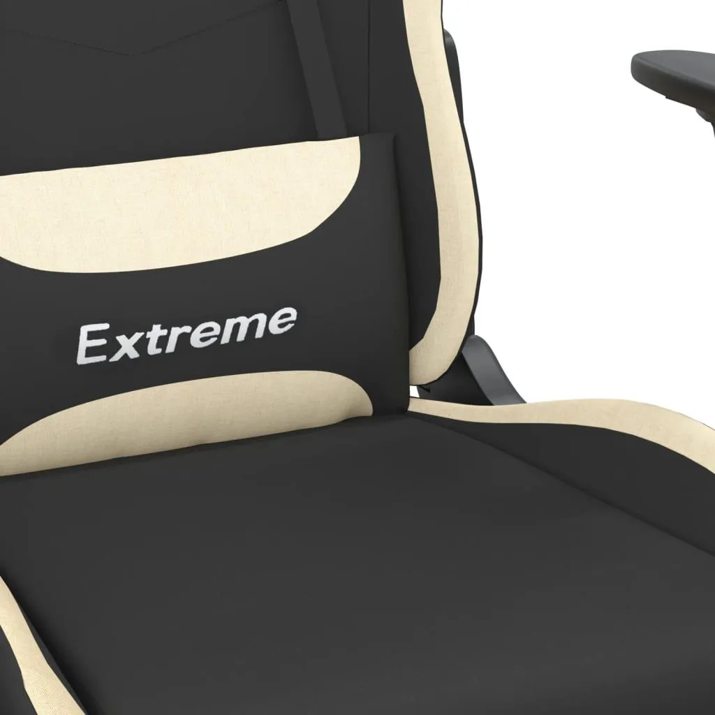 Sedia da gioco in tessuto nero e crema - 7
