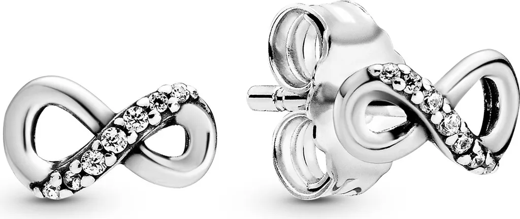 Orecchini in argento con simbolo dell'infinito Hyperbola Swarovski