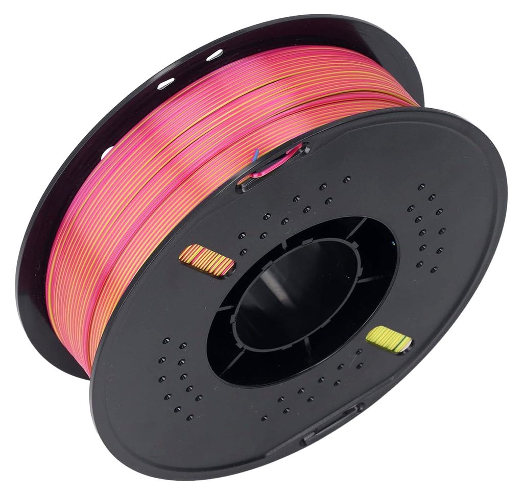 3-Farben-Seiden-PLA-Filament 1,75 Mm 1 Kg Rot Gelb Blau, Schneller Farbwechsel, Reibungsloser Druck für FDM-3D-Drucker