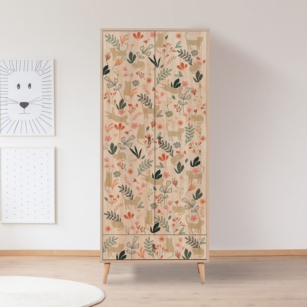 Skye Decor, City Gardrop Cat, Kleiderstangen, Mehrfarbig, 80 x 190 x 45 cm