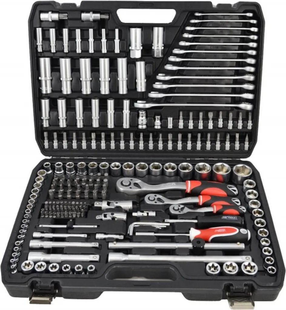 Coffret Outillage Awtools 122el Trait Noir Haute Résistance 1/2" 1/4"