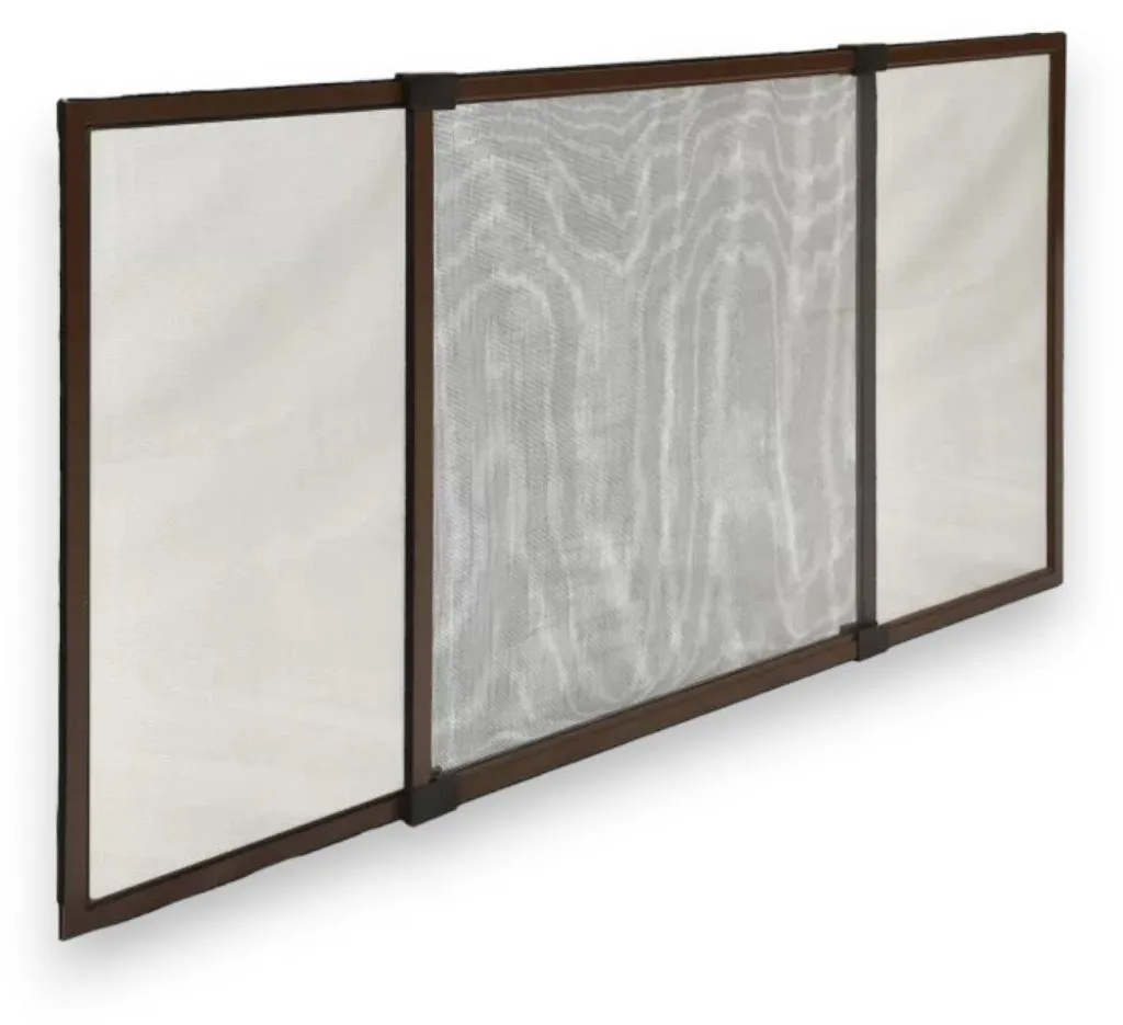 Grille moustiquaire extensible 40x50 cm marron pour volet roulant
