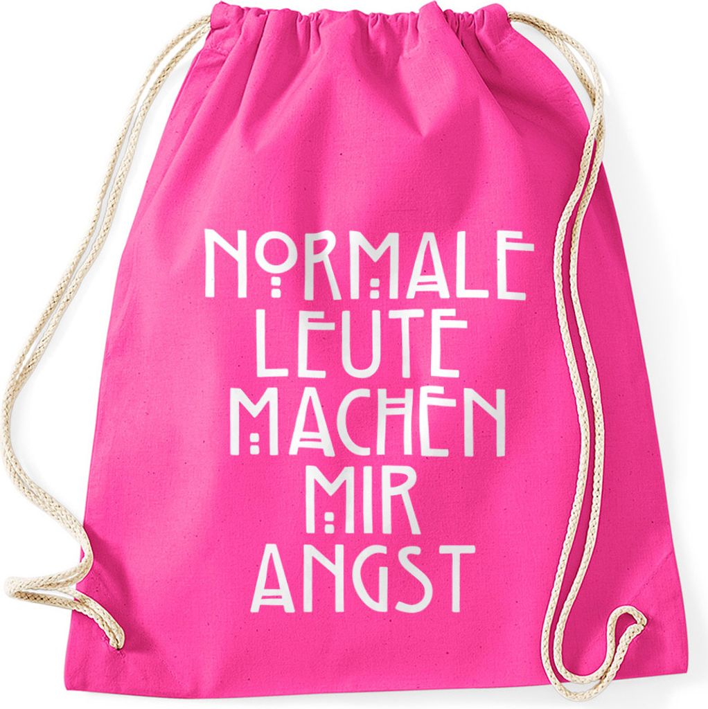Normale Leute machen mir Angst Turnbeutel Moonworks fuchsia unisize