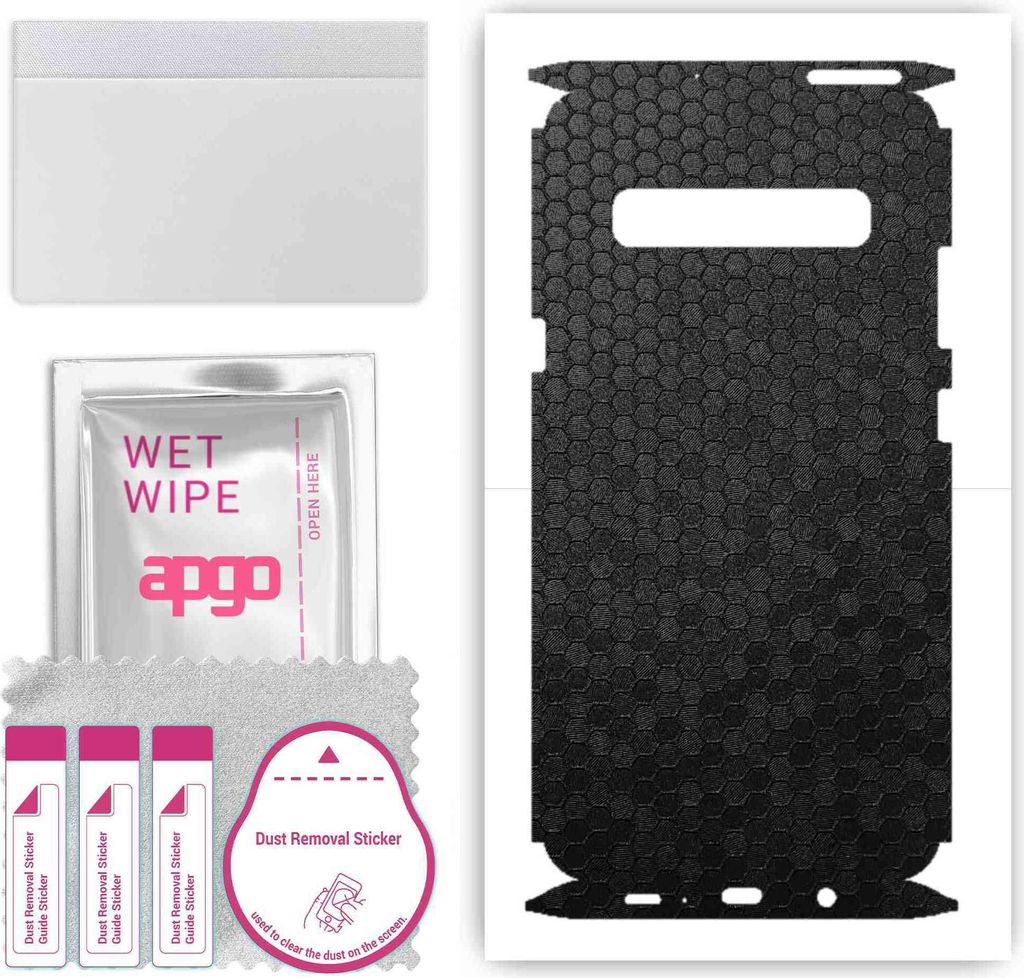 apgo Rückseite + Seiten Schutzfolie, Skin, kompatibel mit Samsung Galaxy S10 5G, Hinten Displayschutzfolie aus Vinylfolie, kratzfest, einfache Mon...