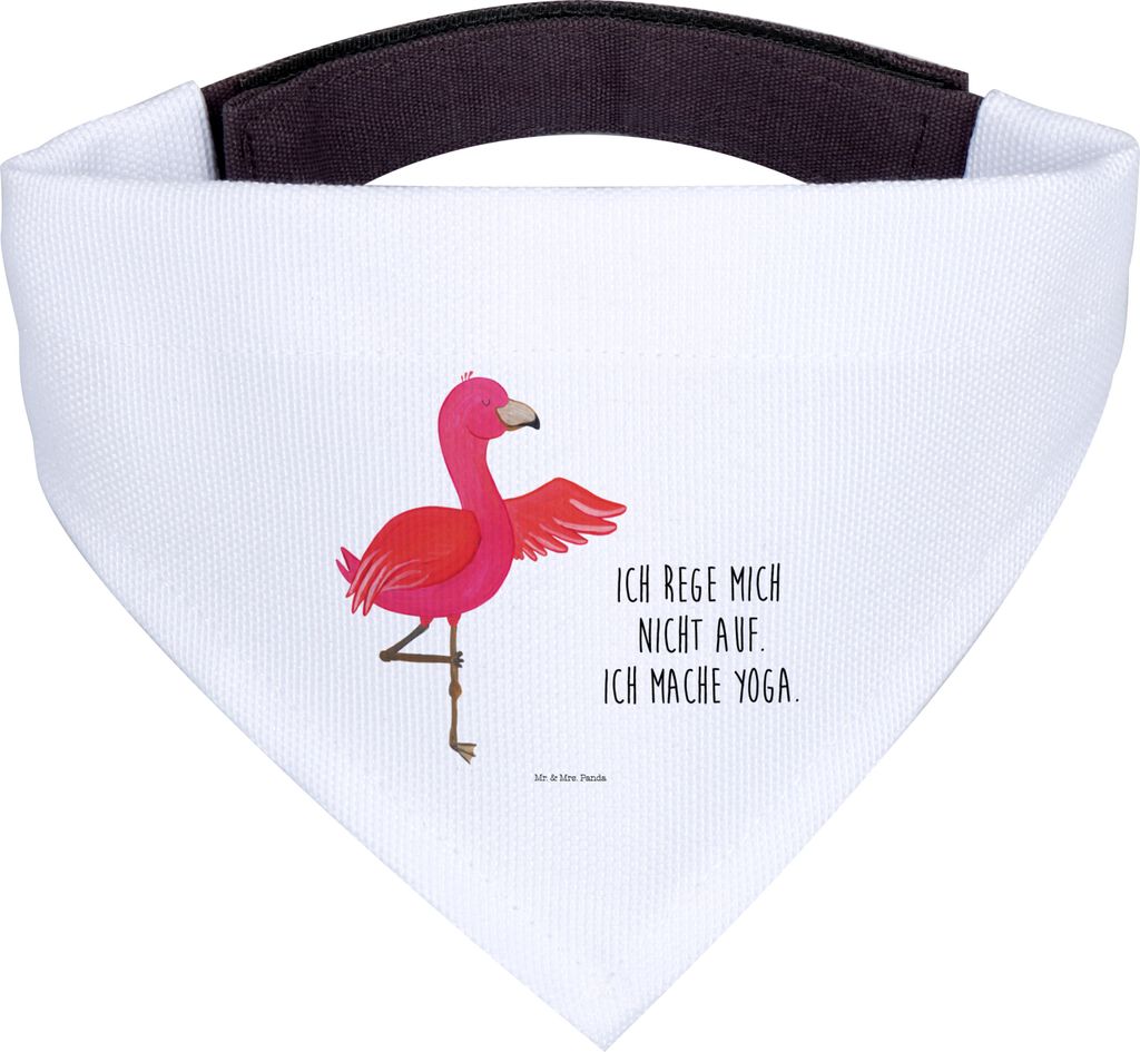 Mr. & Mrs. Panda Hundehalstuch Flamingo Yoga - Weiß - Geschenk, Schal Hund, Hunde Halstuch, Für, Aufgeregt, Rosa, Namaste, Yogi, Baum