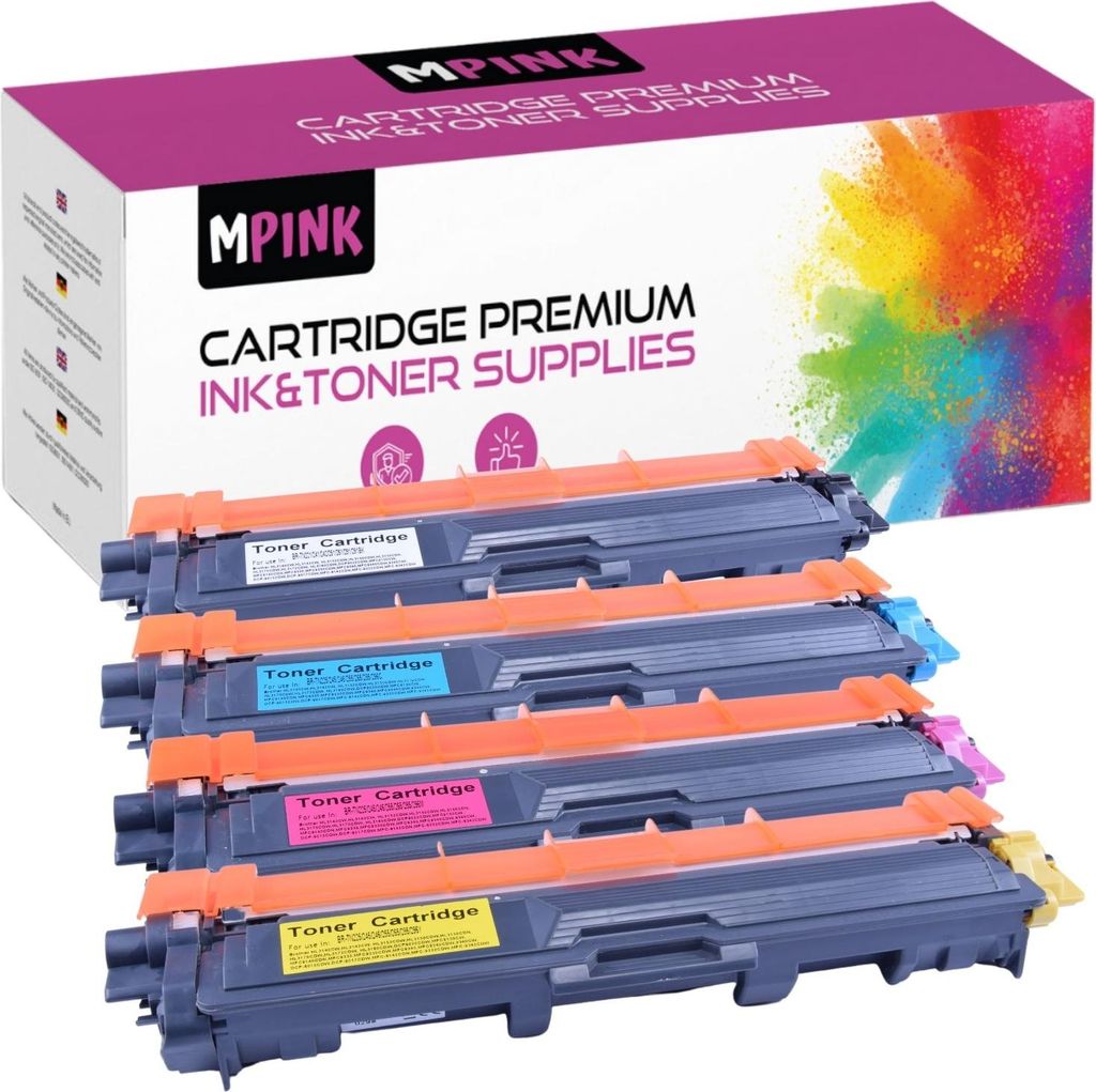 4x Toner für Brother TN-241BK Schwarz DCP-9015CDW HL-3140CW MFC-9330CDW