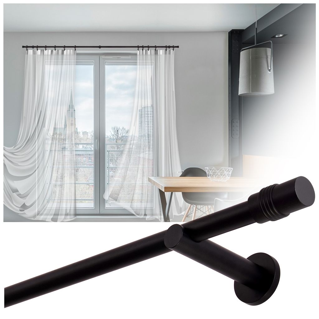 Gardinenstange 200 cm Wand 1-läufig