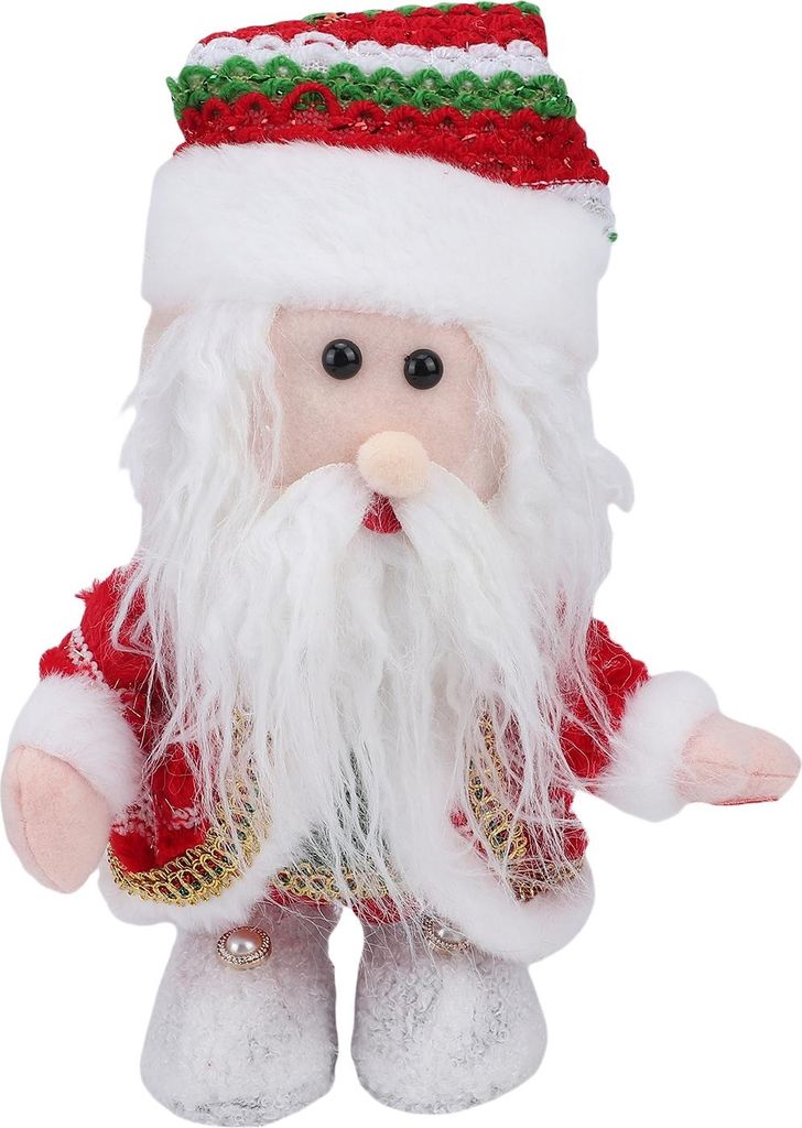 Walking Santa Toy 28.5cm Singing Electric Santa Toy Plüschpuppe mit Musik und Licht für Home Decor