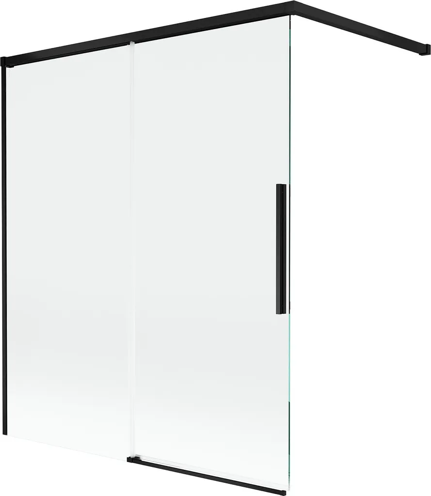 Protection de douche pour baignoire coulissante 140 cm Noire Mexen Rox