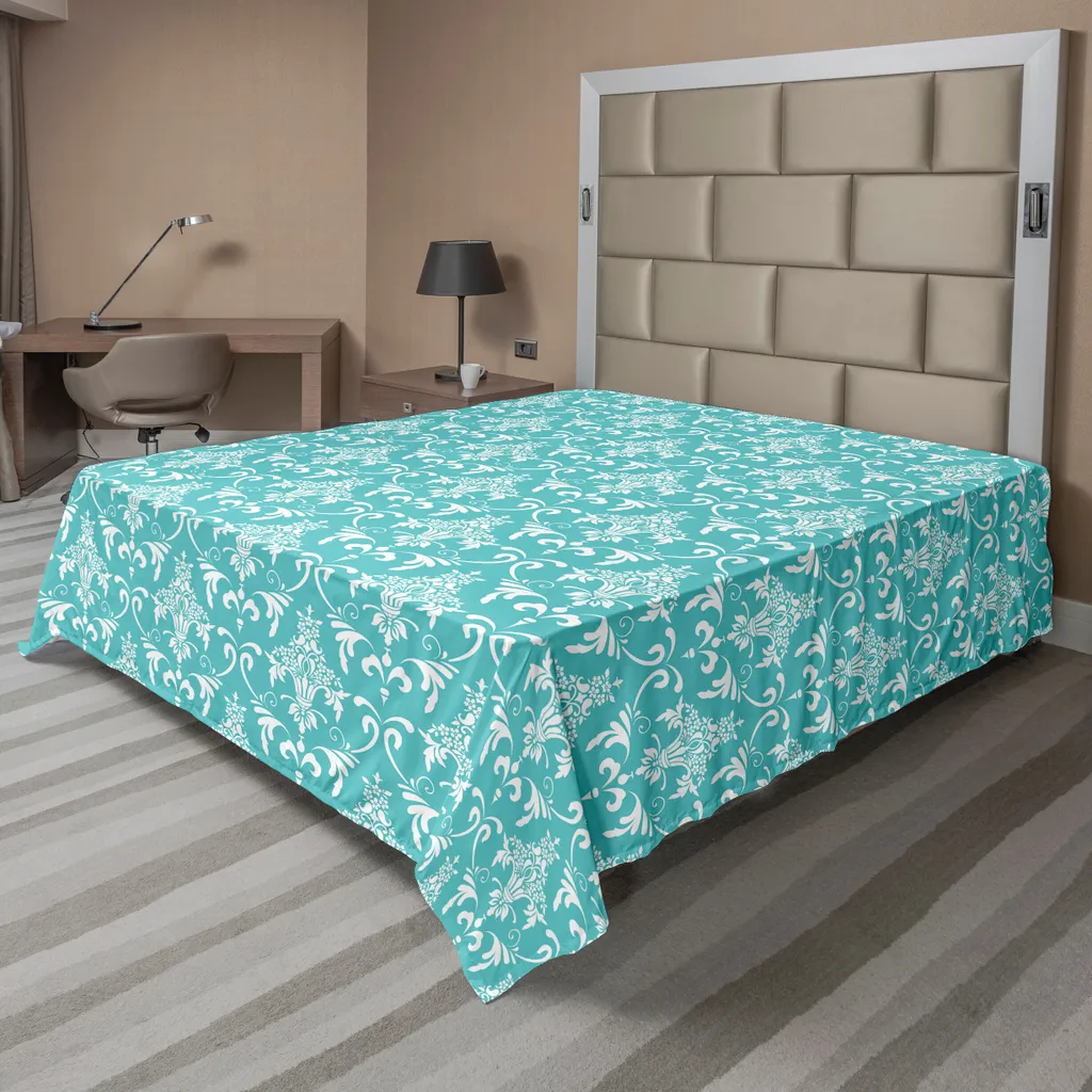 Drap-Housse Doux et Confortable à Motif Continu de Fleurs Vintage