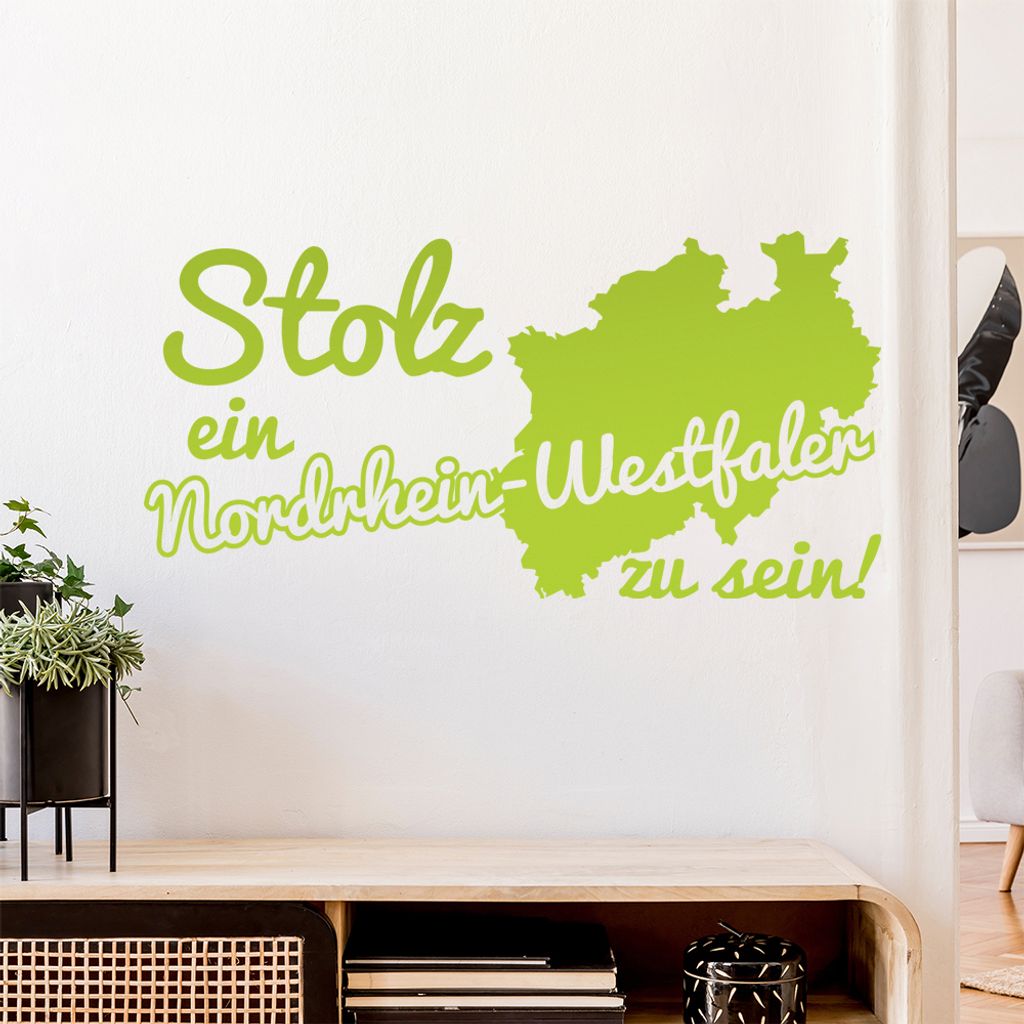 Nordrhein-Westfale Stolz Wandtattoo Wandaufkleber Wall Sticker - Dekoration, Küche, Wohnzimmer, Schlafzimmer, Badezimmer