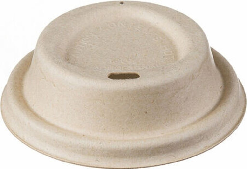 100x Domdeckel aus Zuckerrohr für Coffee-TO-GO Pappbecher Ø 80mm