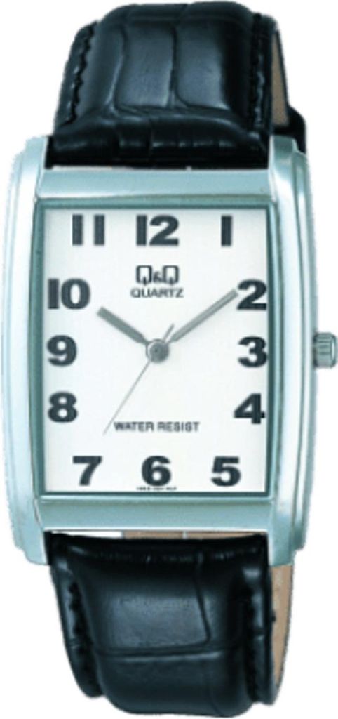 Q & Q - Armbanduhr VG32J304Y - Herren Uhr - Spritzfest - Analog - Mit Lederband - Silber