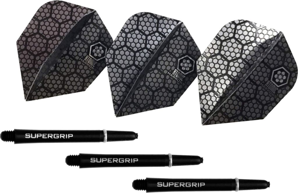 Harrows - Dart Flights "Twin Pack" RD409 (Einheitsgröße) (Schwarz/Silber)