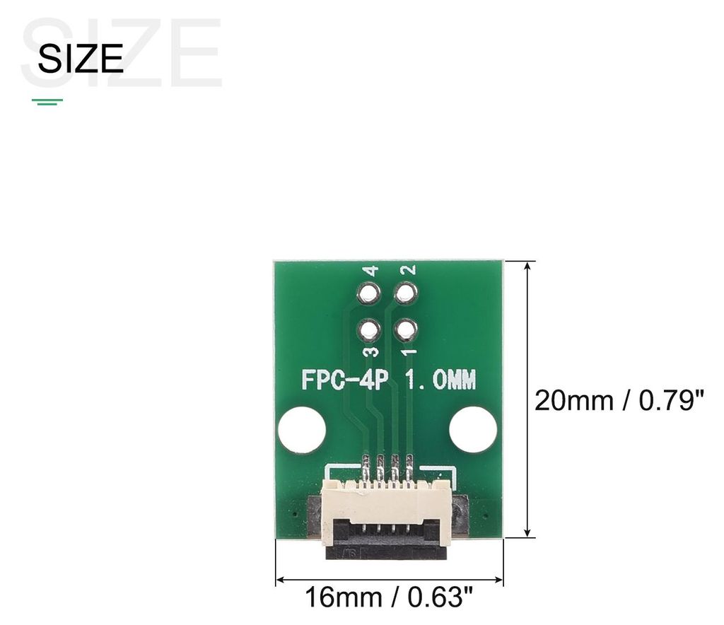 2 Stš¹ck FPC FFC Konverter Steckerplatine 4P 1.0mm auf Buchsenseite 0.5mm Rš¹ckseit auf DIP 2.54 mm fš¹r LCD 3D Drucker DVD TV Laptop Audio