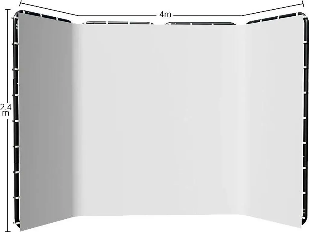 Fond d'écran vert en mousseline avec support robuste 240x400cm Blanc