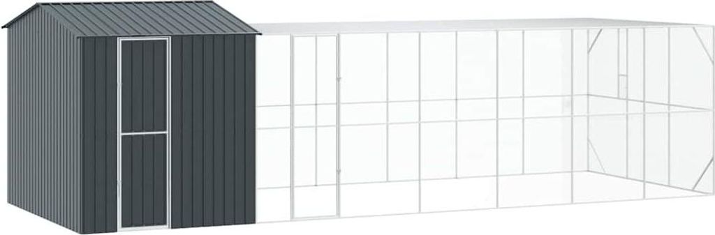 vidaXL Vogelkäfig Anthrazit 845 x 304 x 247 cm Verzinkter Stahl