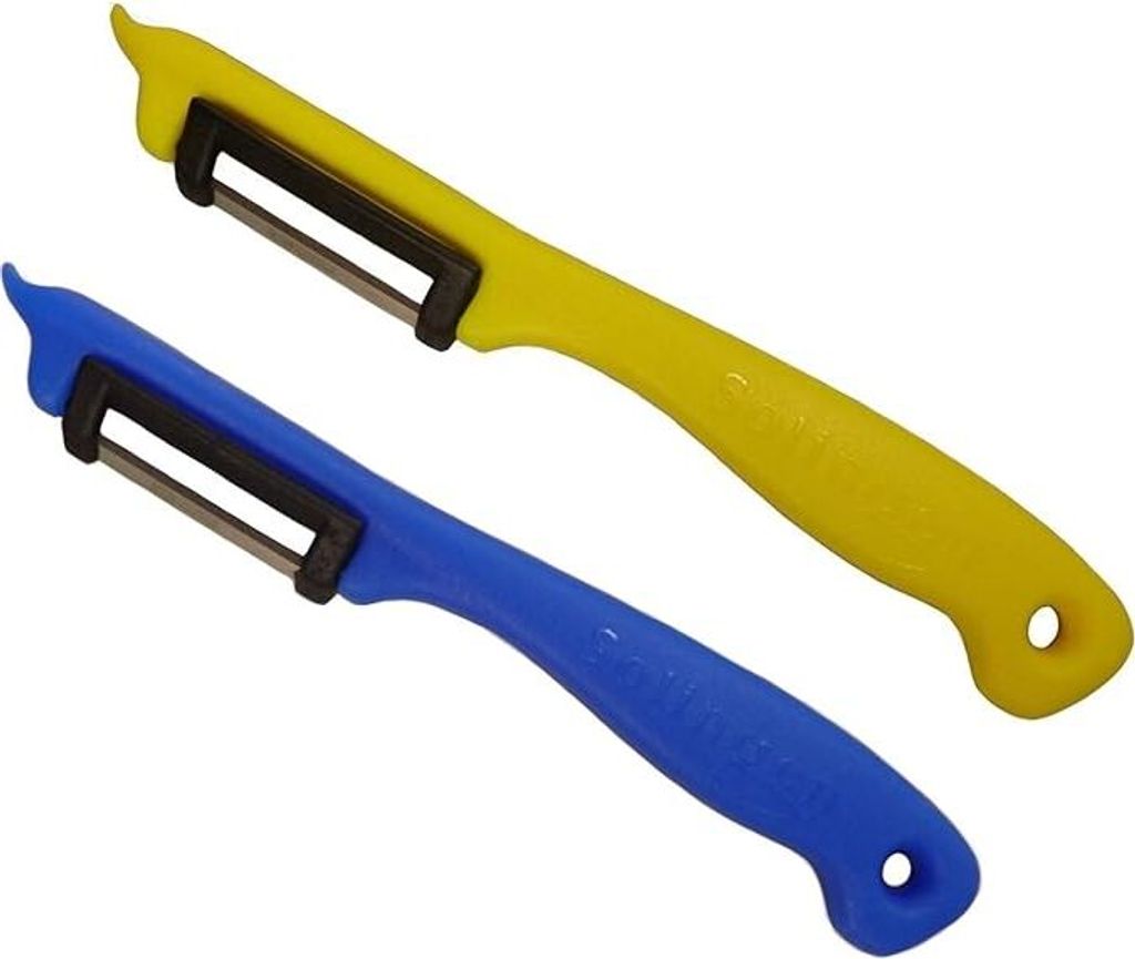 NEUSTANLO | Sparschäler Color Edition | farblich sortiert | 2er Pack | Edelstahl | für Links- und Rechtshänder | Solingen | ideal auch als Sparg...