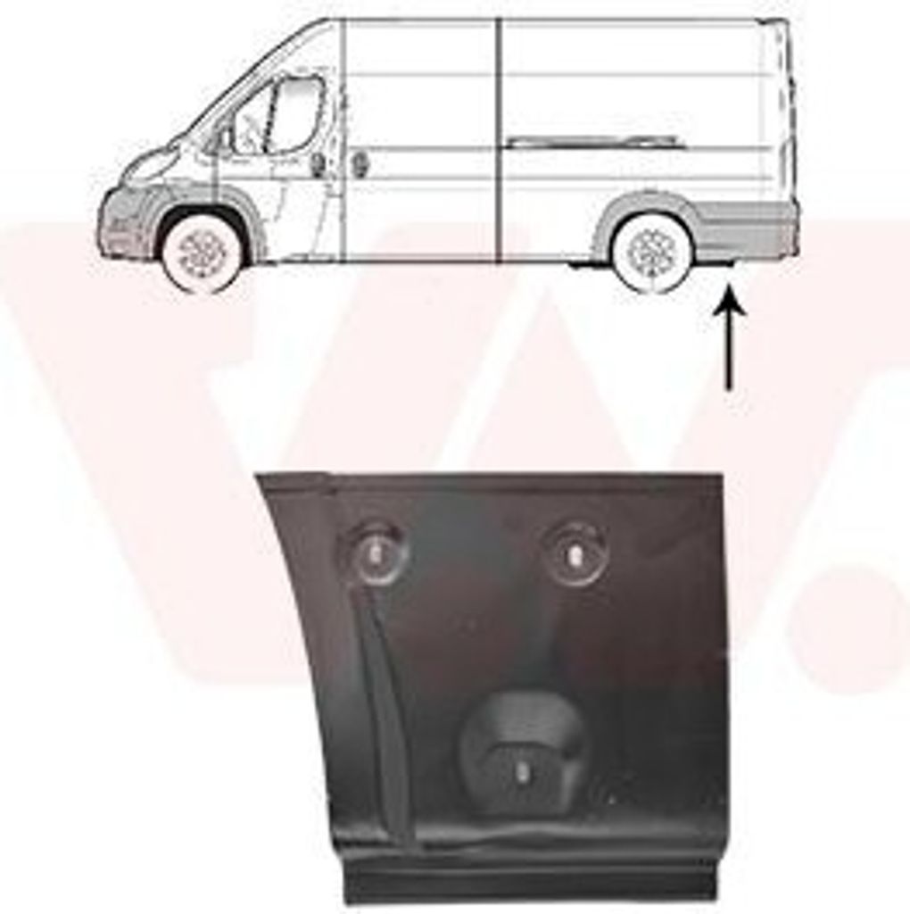 VAN WEZEL Seitenwand Reparaturblech für OPEL Movano C Kastenwagen (U9) für FIAT Ducato Kastenwagen (250, 290) Ducato Bus (250, 290) für CITROËN