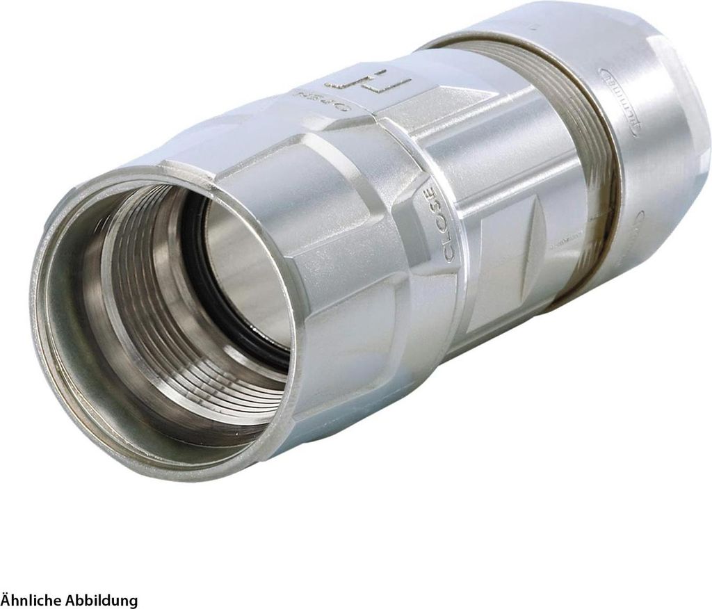 HUMMEL M23 Signal Kabelsteckverbinder gerade Kabelabgang gerade, Klemmbereich 7,0mm - 12,0mm Farbe silber - 1 Stück