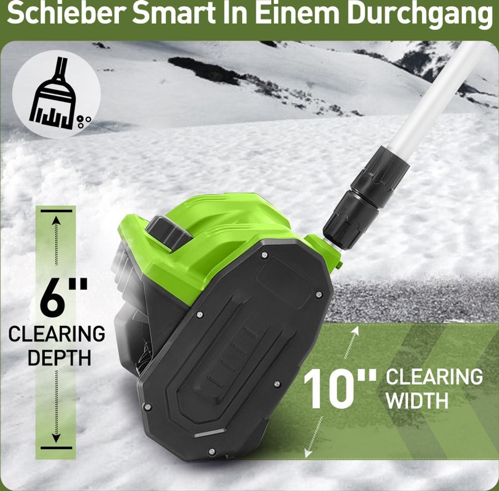 Akku-Schneefräse,Faltbar Schneebürste Ergonomisch,900 W Produktbild 4