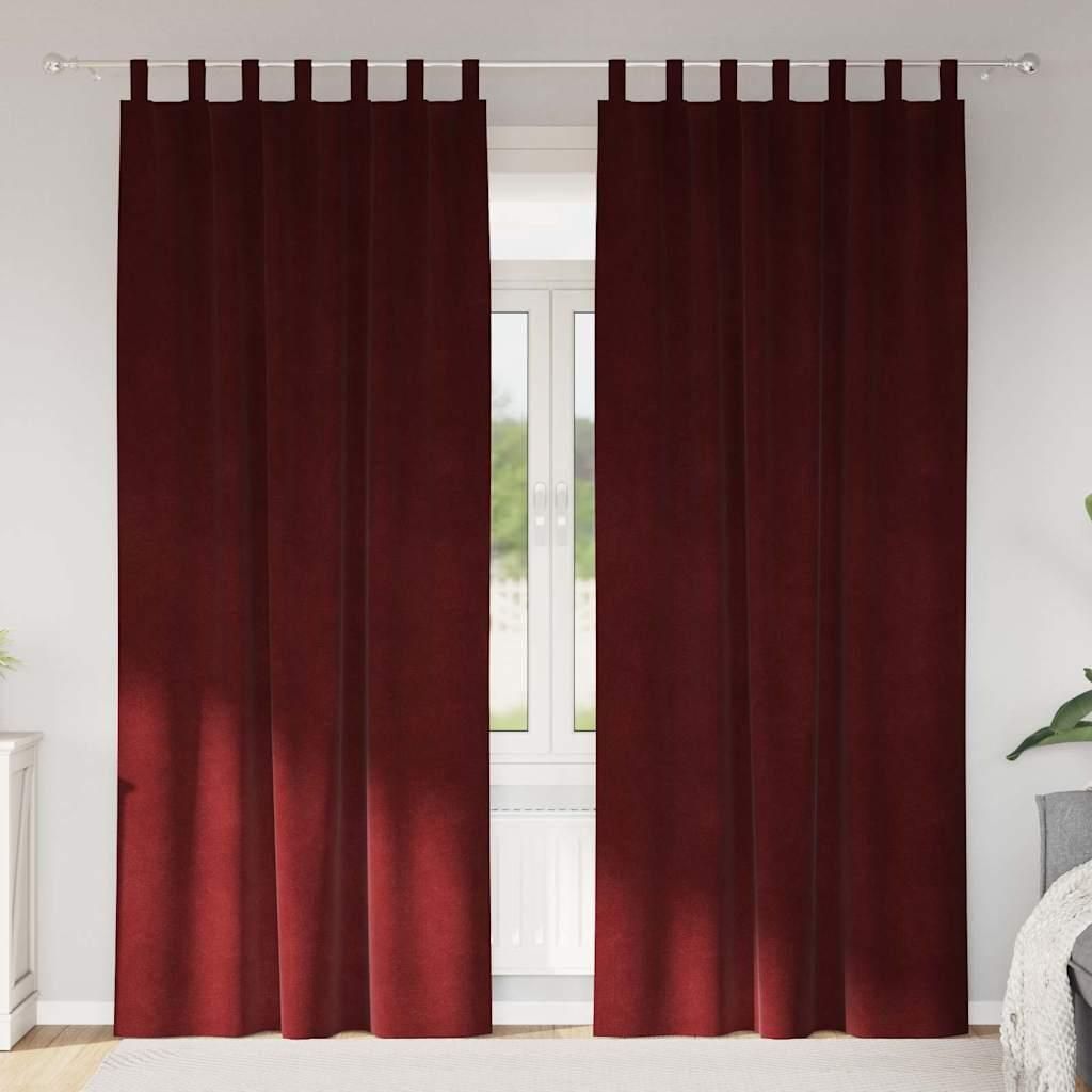 Stabli Möbel Vorhänge mit Vorhängen 2 pcs Weinrot 140 x 260 cm Samt - Gardinen & Vorhänge CC5028817 1parcel
