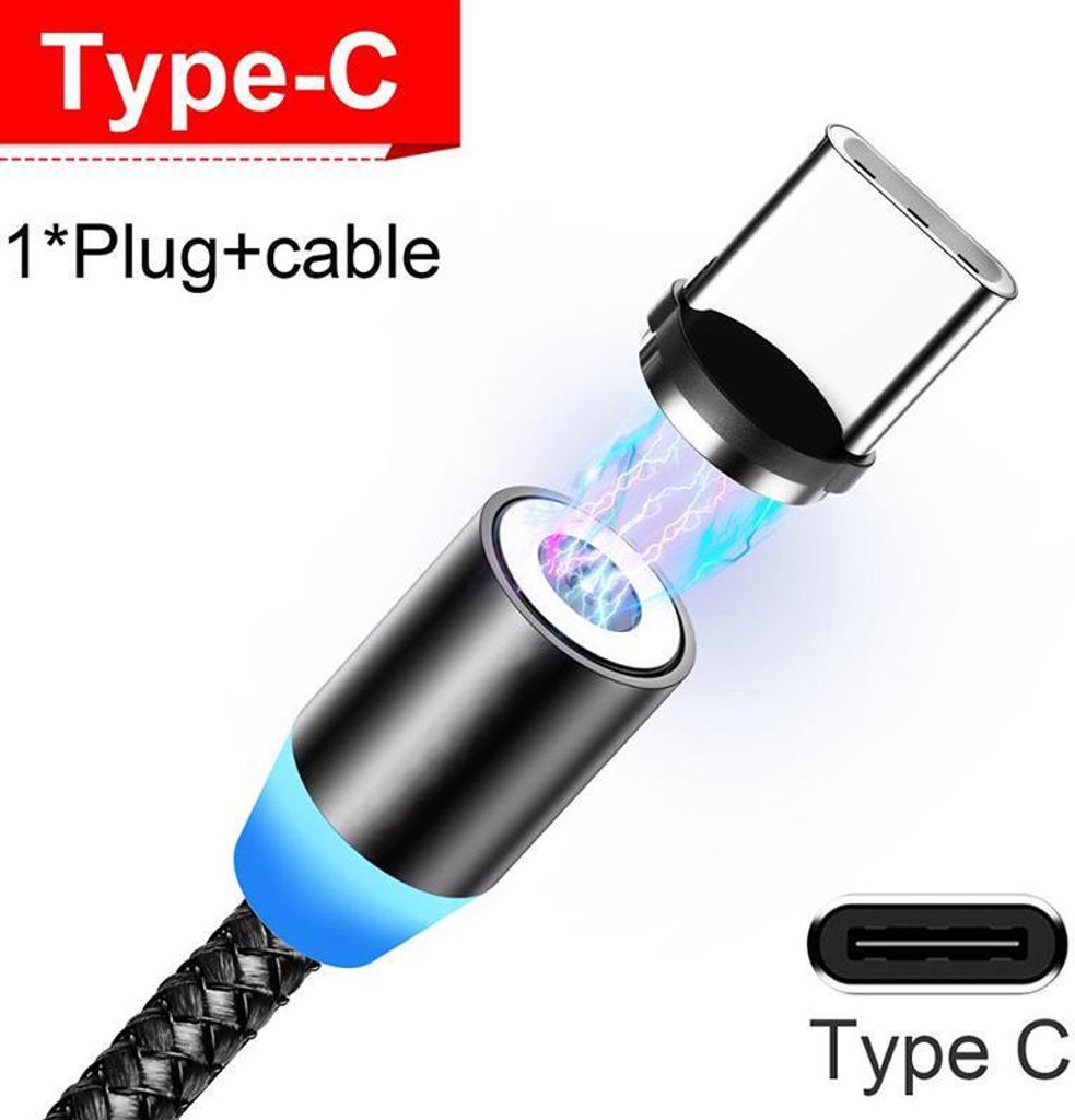Led Magnetic Usb Kabel schnelle Aufladung Typ C Magnet Ladegerät Daten Gebühren Micro Mobile Phone Type-Schnittstelle