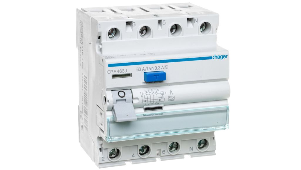 RCD 4P 63A 0,3A type A -S CPA463J Image du produit 