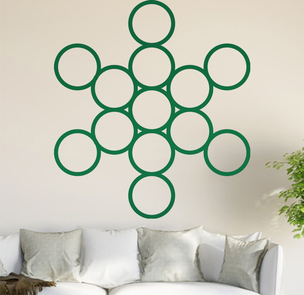 Frucht des Lebens Wandtattoo in 6 Größen - Wandaufkleber Wall Sticker - Dekoration, Küche, Wohnzimmer, Schlafzimmer, Badezimmer