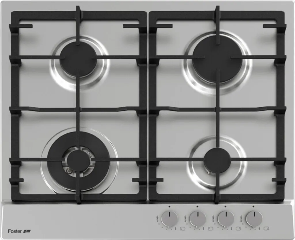 Table de cuisson inox 60cm Foster 7014 032, 4 foyers gaz, Sécurité