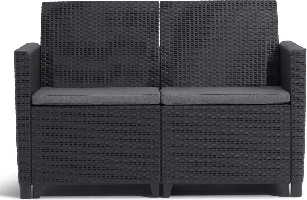 Petit Sofa de Balcon Keter Claire 113 cm pour Détente en Terrasse