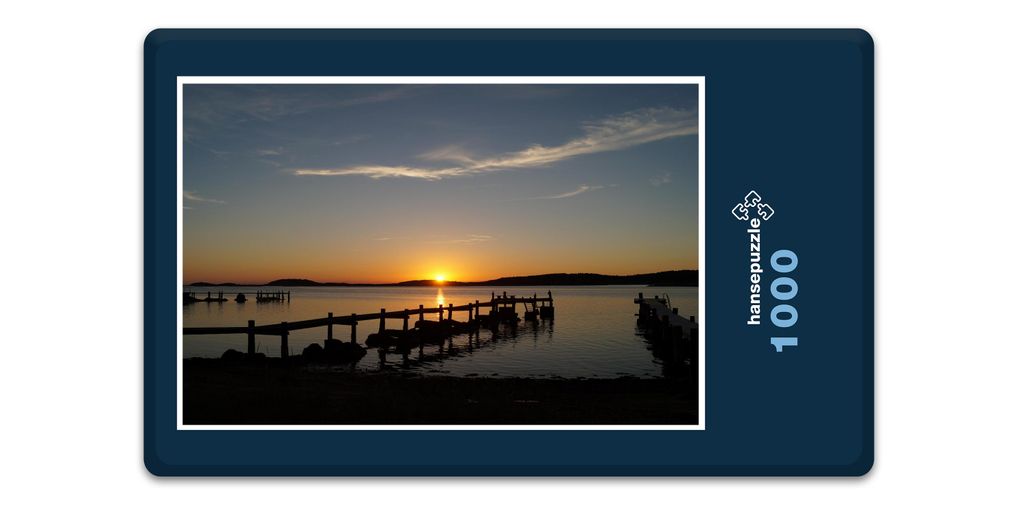 hansepuzzle 10179 - Sonnenuntergang Puzzle, 1000 Teile, Natur, 60,0 x 46,0cm mit hochwertiger Aufbewahrung, Kartonbox & Beutel
