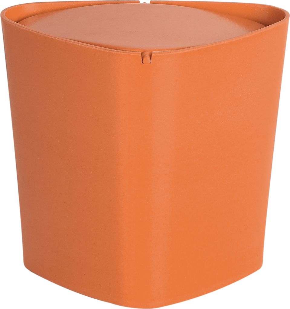 Spirella Kosmetikeimer 1 Liter Abfalleimer Schwingdeckeleimer Tischabfalleimer "Trix" Acryl Orange