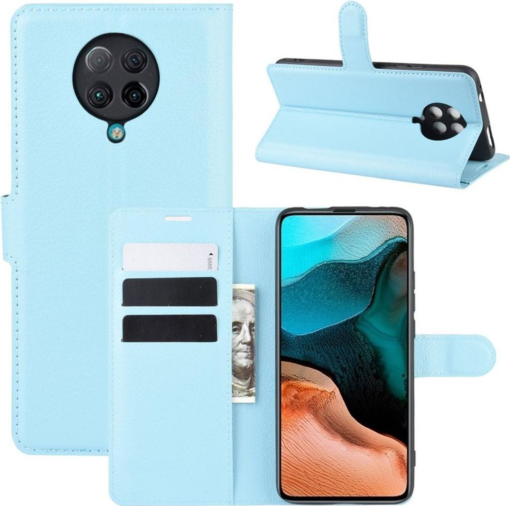 Xiaomi Poco F2 Pro Hülle - Coverup Klapphülle - Hellblau Produktbild 