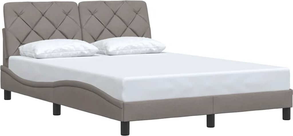 "SALE 2026"Bettgestell/Doppelbett ️Hochwertiges - Polsterbett Erwachsene/r /Kind - ohne Matratze - Taupe 140x190cm Stoff - Klassische Betten DEM...