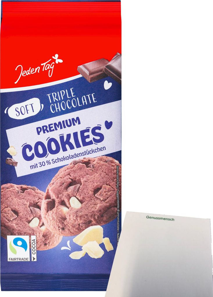 Jeden Tag Cookies Soft Triple Chocolate (210g Packung) + Produktbild 