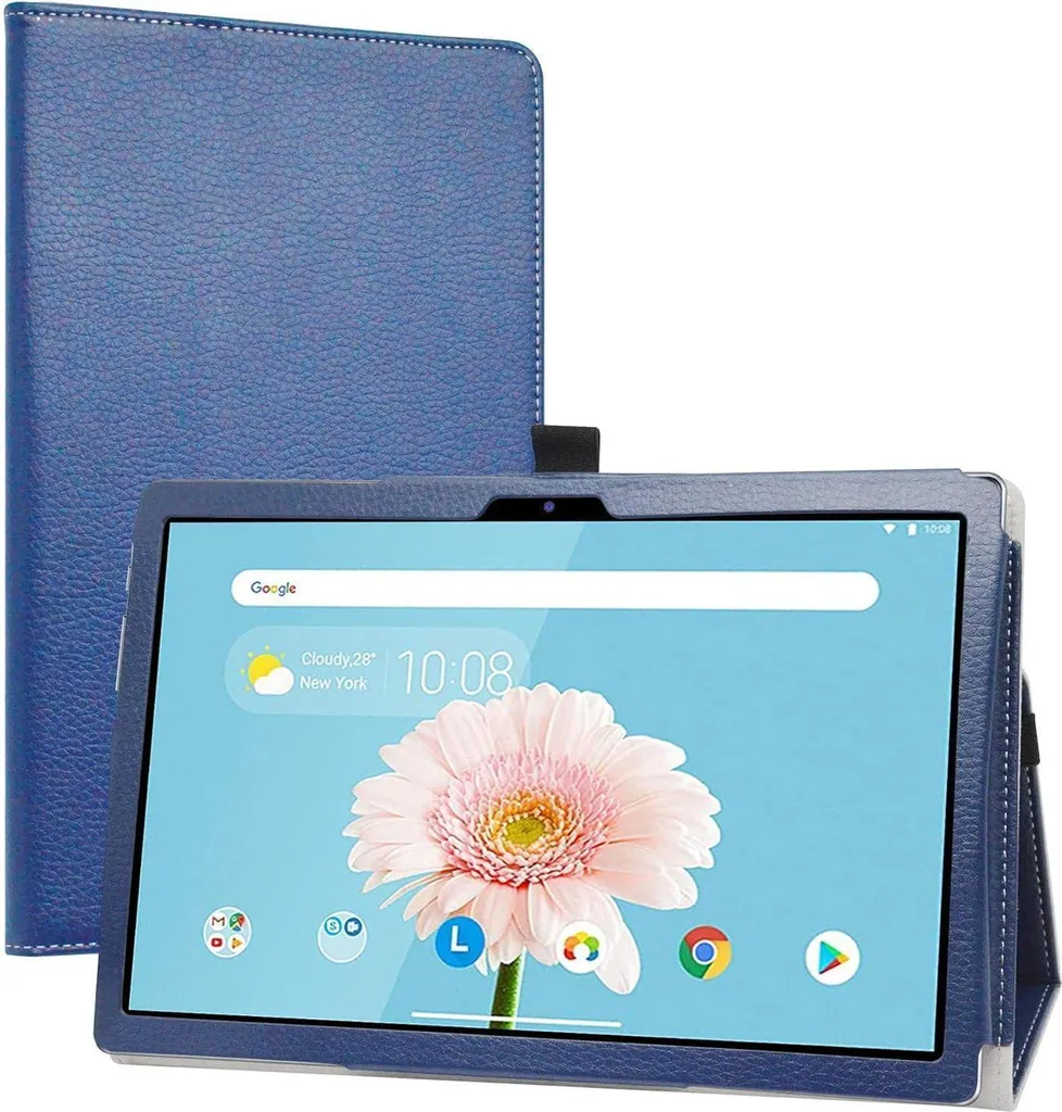 Étui Tablette Teclast P20HD M40 Pro 10.1 Pouces Bleu en Cuir PU