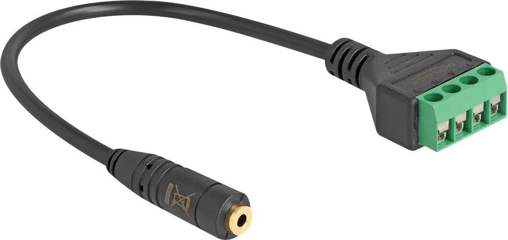 Presa jack DELOCK 2,5 mm 4 pin <adattatore blocco terminale 20 cm