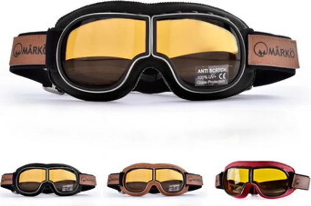 Lunettes MÂRKÖ B3 Rétro Café Racer avec Verres Interchangeables Moto