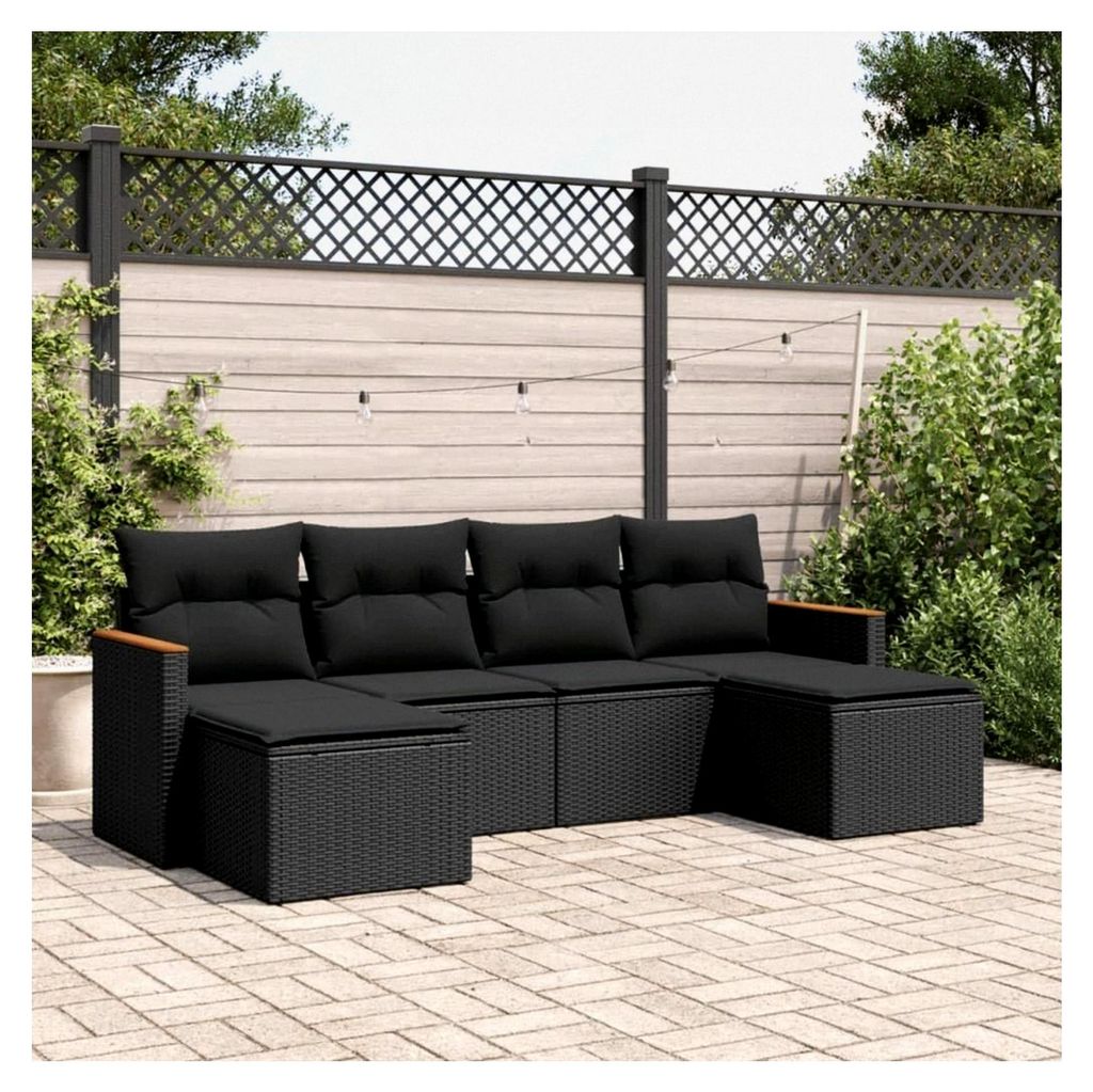 Gartenlounge für Balkon mit Stauraum, Rattan Sofa, Ecklounge, klein, Outdoor Sitzecke, Loungemöbel, Gartensofa, Ecksofa, Balkonmöbel, Rattansofa...