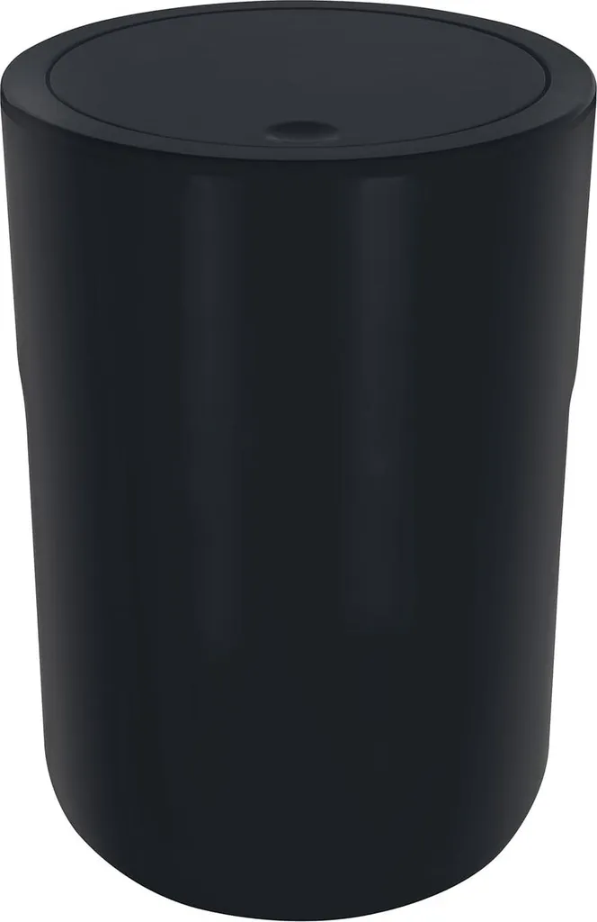 Poubelle de toilette 5L noire Cocco avec anneau de maintien du sac