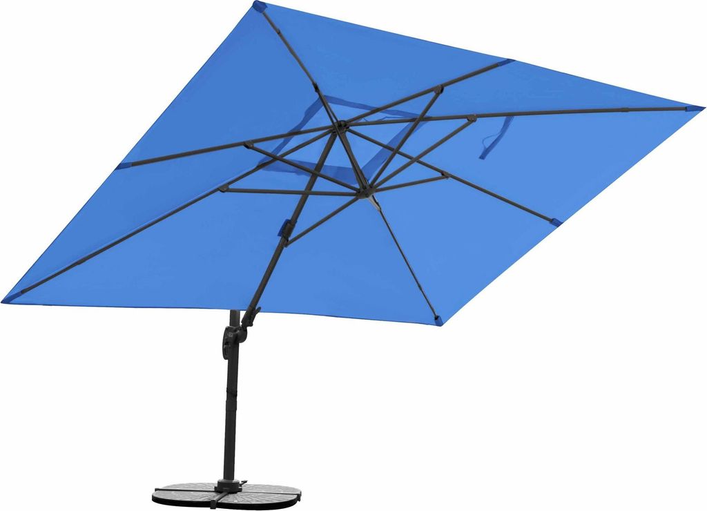 Sonnenschirm 3m x 4m, Aluminium; UV-Schutz; inkl. Regencover
