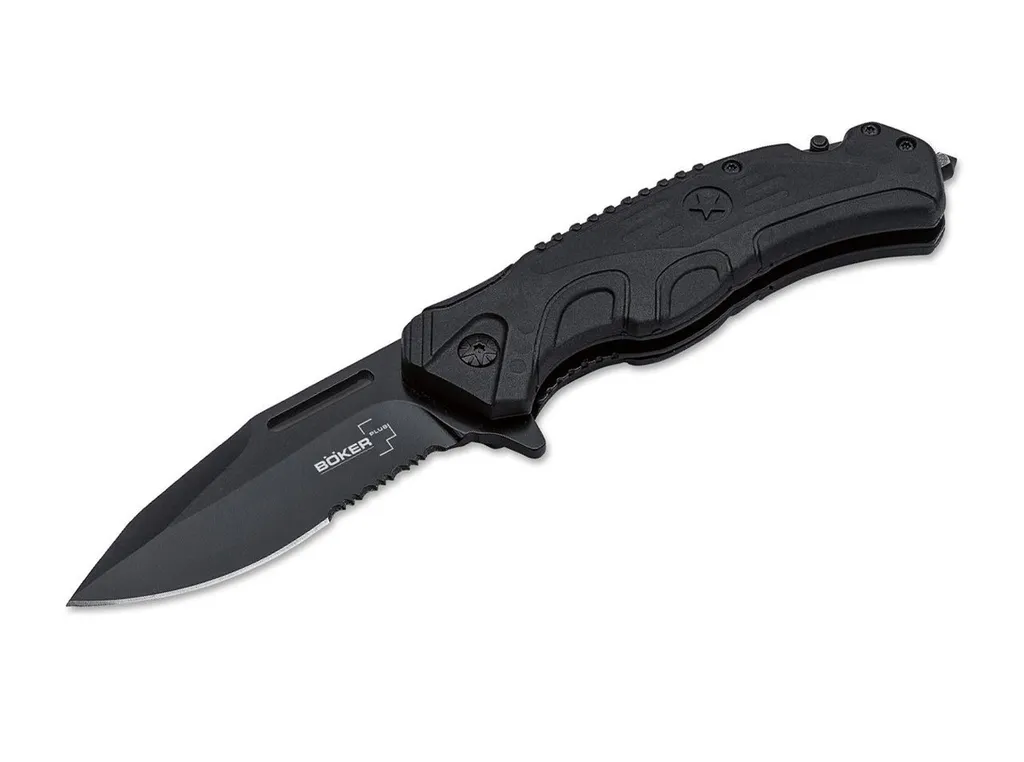 Böker Savior 2 Couteau de Sauvetage Pliant avec Lame en Acier 12C27