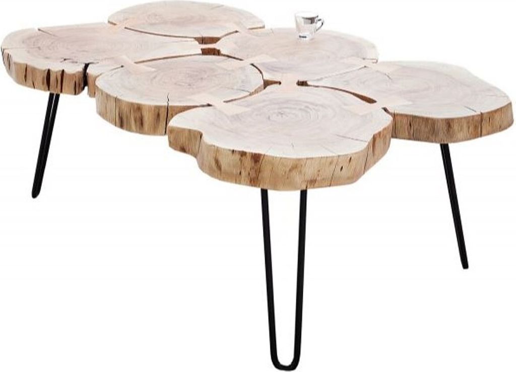 Casa Padrino Designer Massivholz Couchtisch Akazie Natur 115 x H. 40 cm - Massivholz - Salon Wohnzimmer Tisch - Unikat