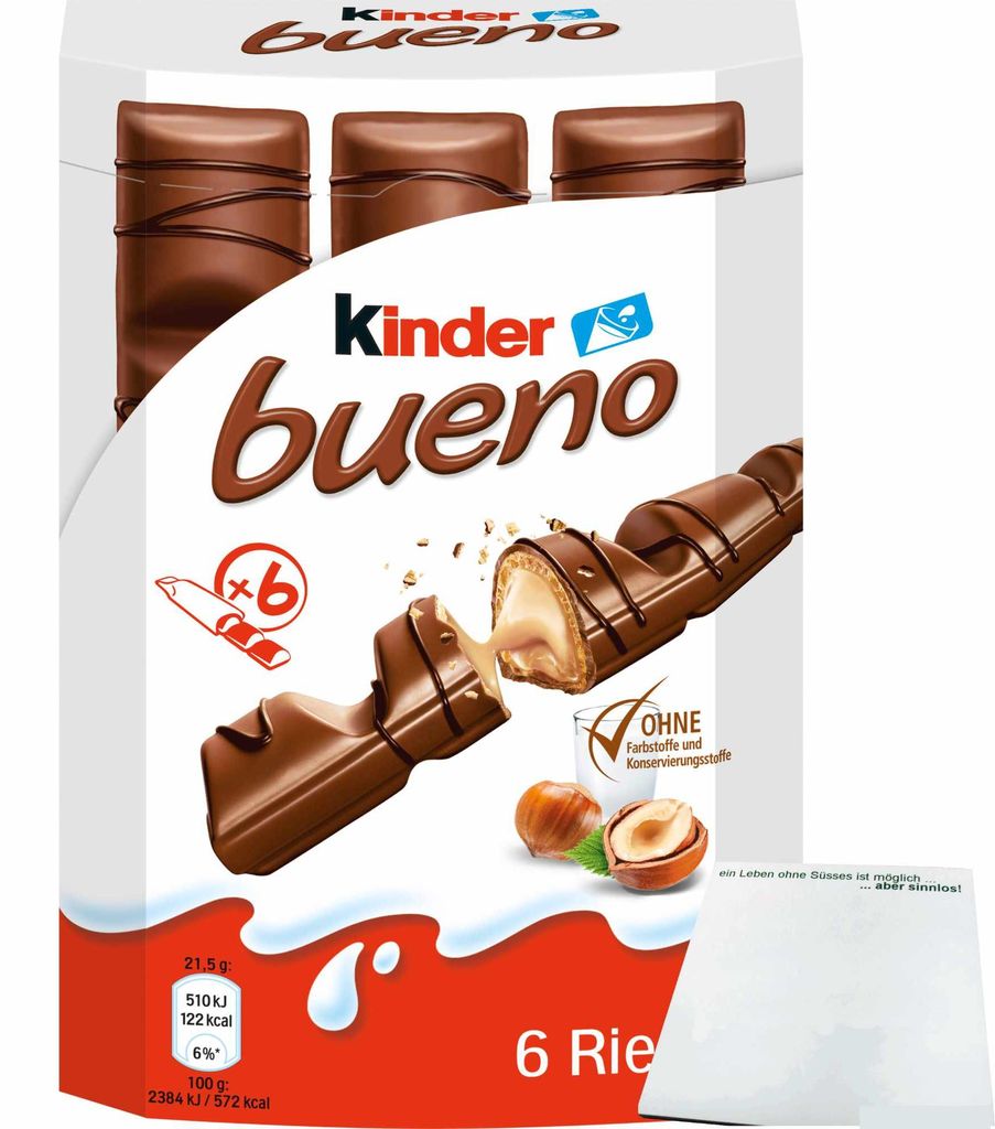 Kinder Bueno 6Stk (129g Packung) + usy Block