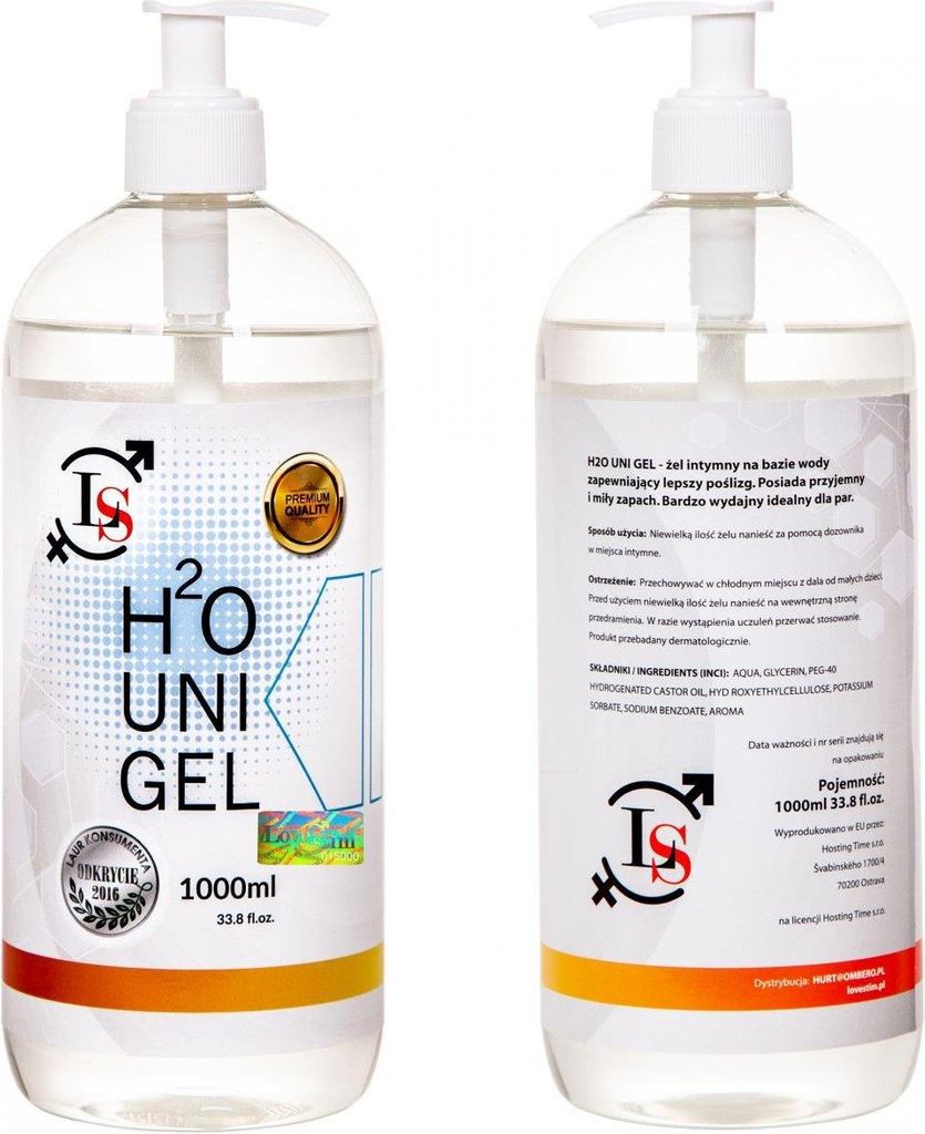 LoveStim H2O Uni Gel 1000 ml sehr ergiebig und zart Produktbild 