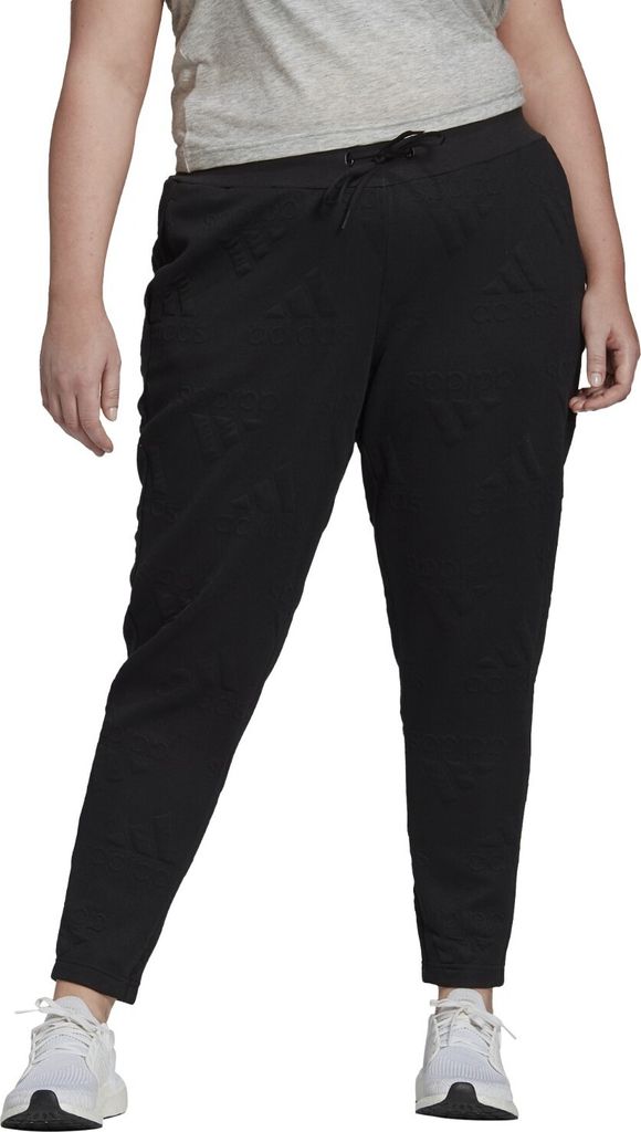 adidas Jogginghose für Damen in großen Größen, Farbe:Schwarz, Größe:XL