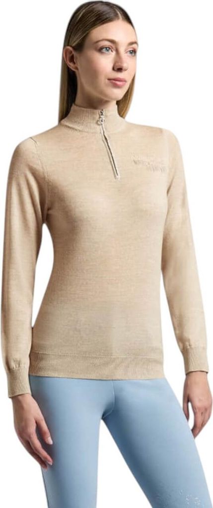 Cavalleria Toscana Rollkragenpullover Damen Merinos FS 2025 Turtleneck Beige M