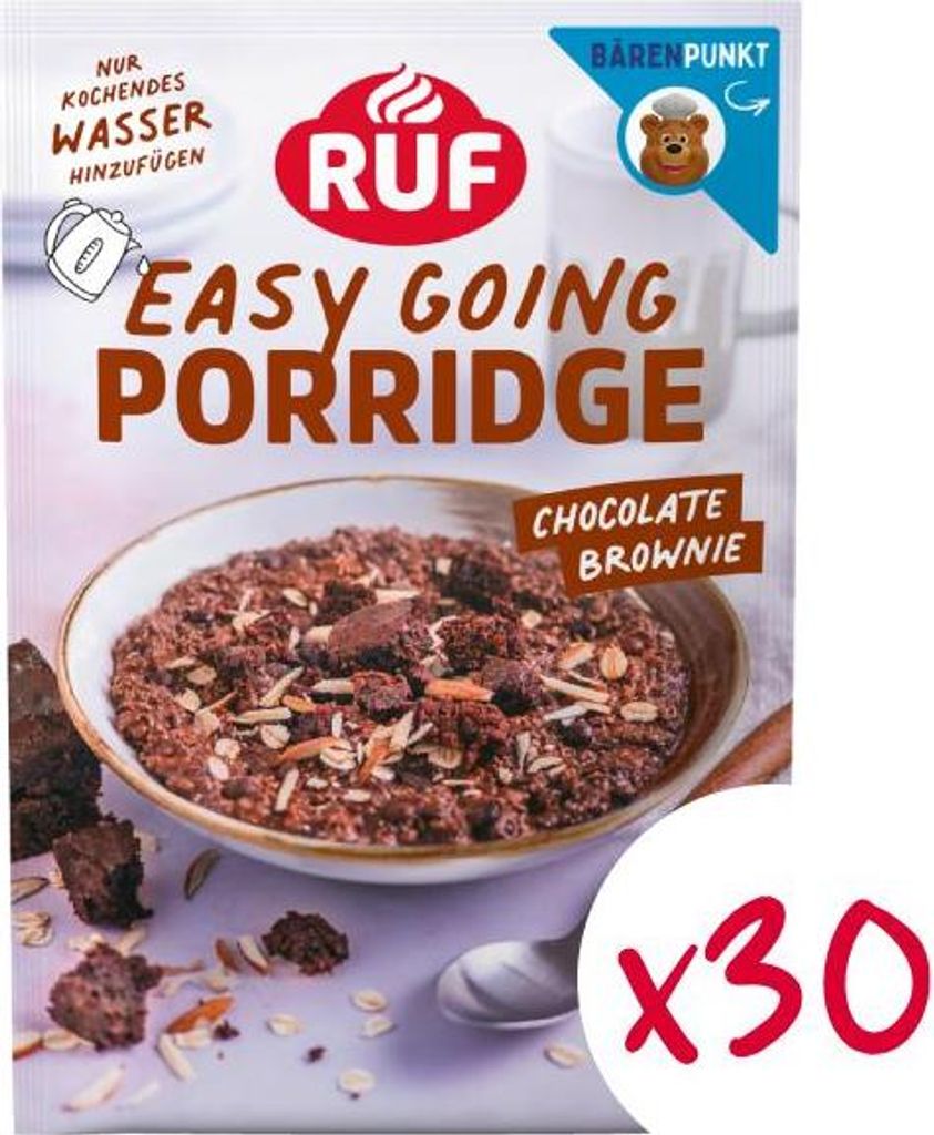 RUF Monats-Vorrat Porridge Choco Brownie (30 Stück)